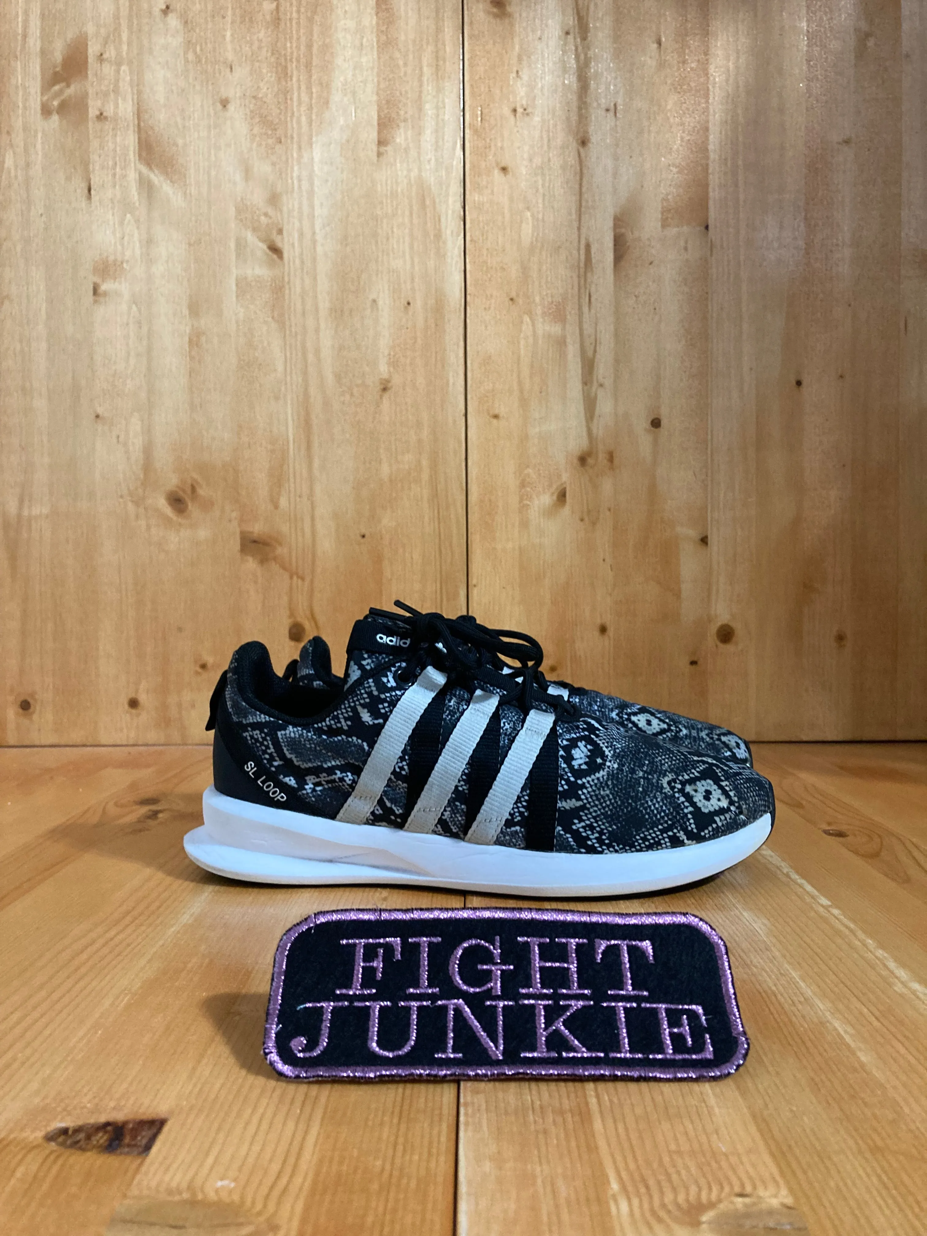 ADIDAS SL LOOP RACER Women Size 8.5 Running Training Shoes Sneakers Black & White D69853