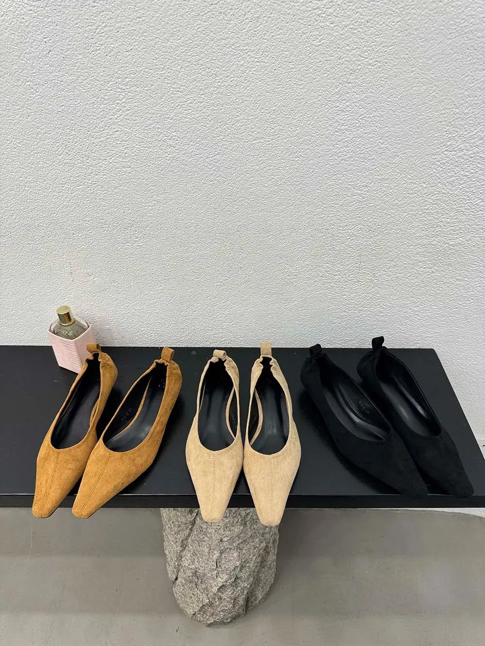 binfenxie  -  Flock Women Loafers Black Beige Brown Shallow Slip On Low Heeled 2024 New Arrivals Autumn Spring Dress Shoes Party Dress Loafers
