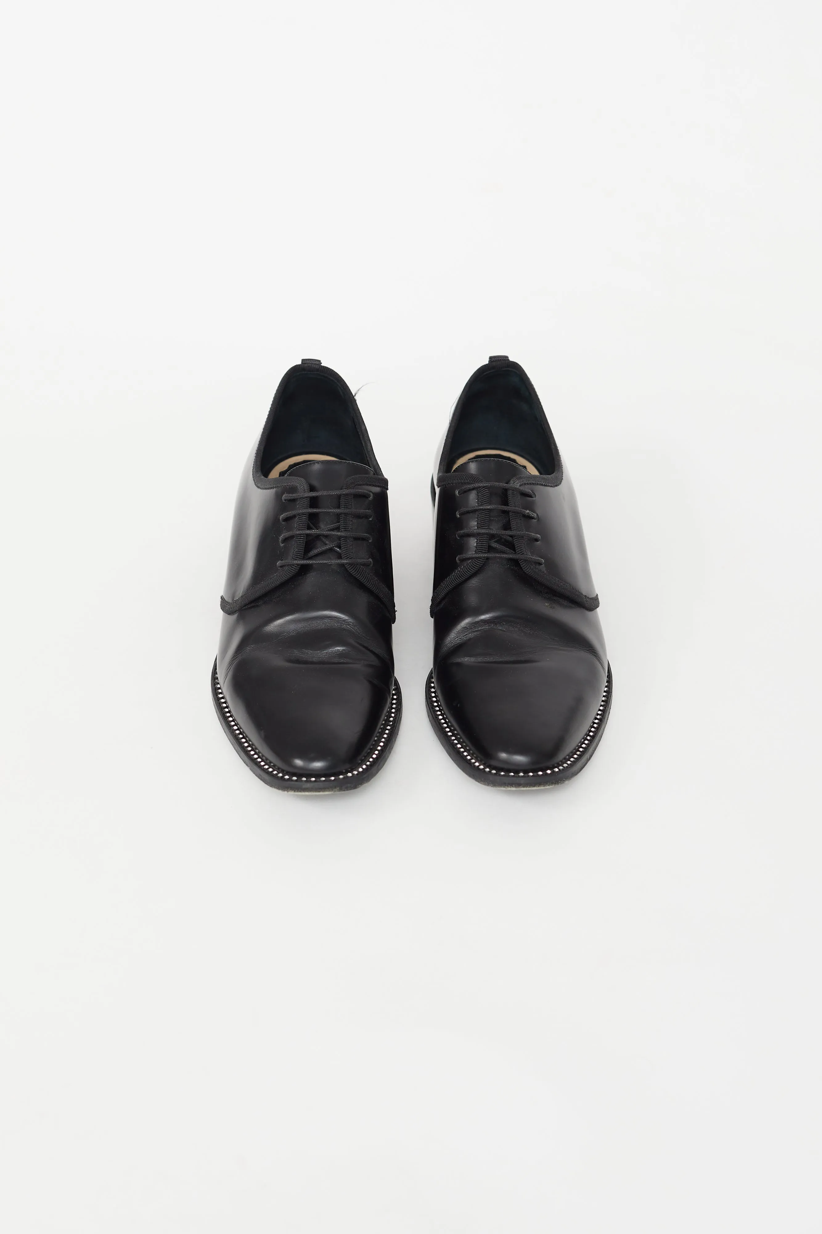 Black Faux Crystal Oxford Dress Shoe