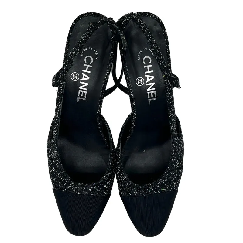 Chanel Slingback Glitter