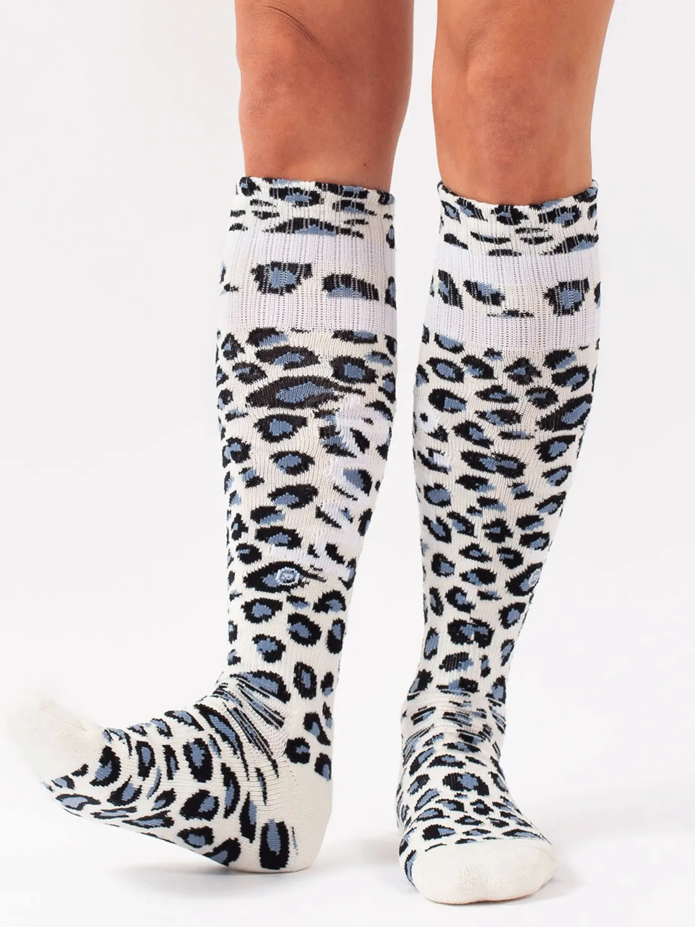 Cheerleader Wool Snow Leopard Socks (Women)