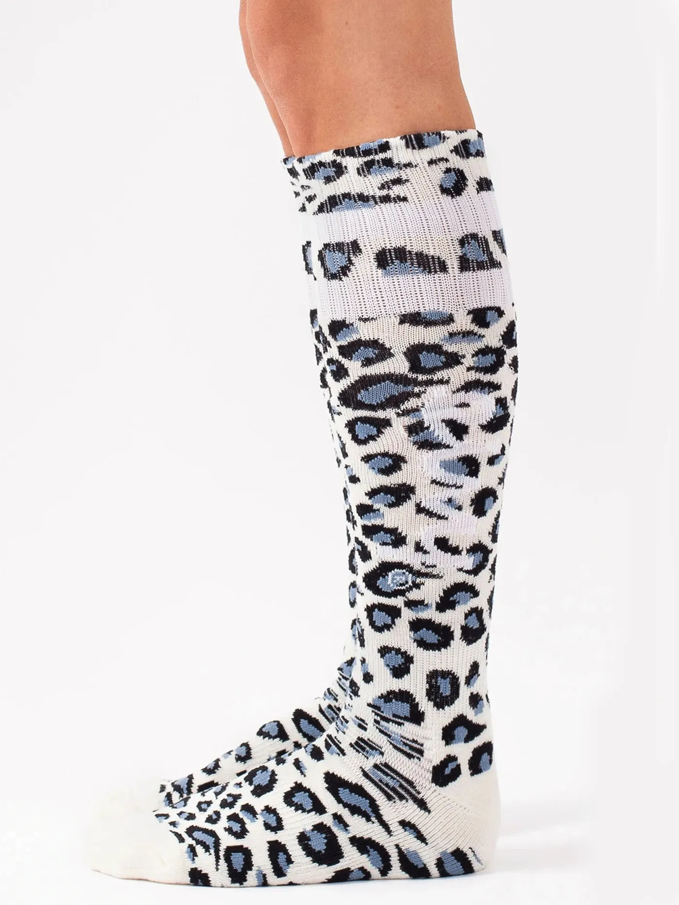 Cheerleader Wool Snow Leopard Socks (Women)