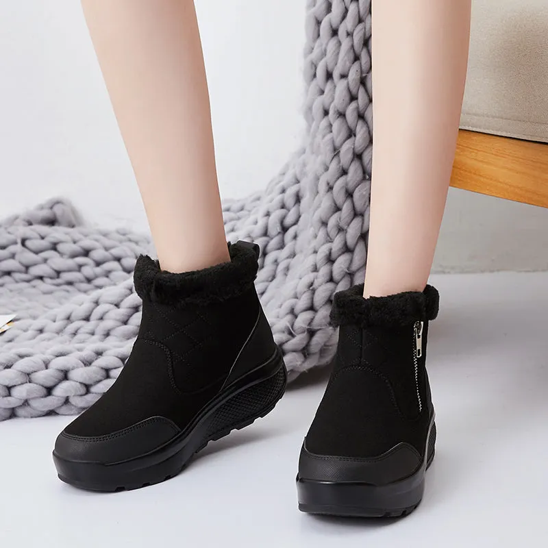 Cuzcare Women Orthopedic Snow Ankle Boots Fur Warm Shoes