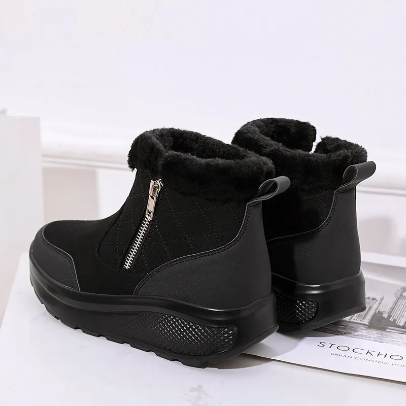 Cuzcare Women Orthopedic Snow Ankle Boots Fur Warm Shoes