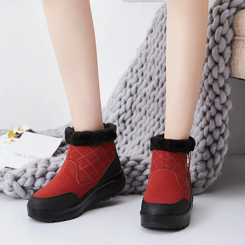Cuzcare Women Orthopedic Snow Ankle Boots Fur Warm Shoes