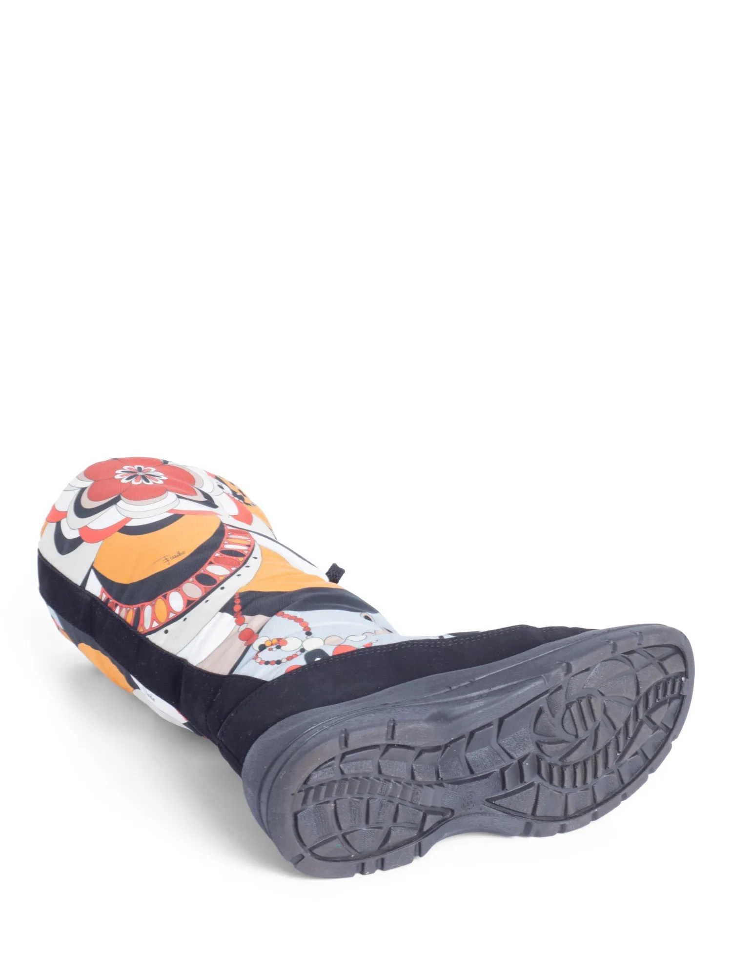 Emilio Pucci Laced Down Snow Boots Multicolor