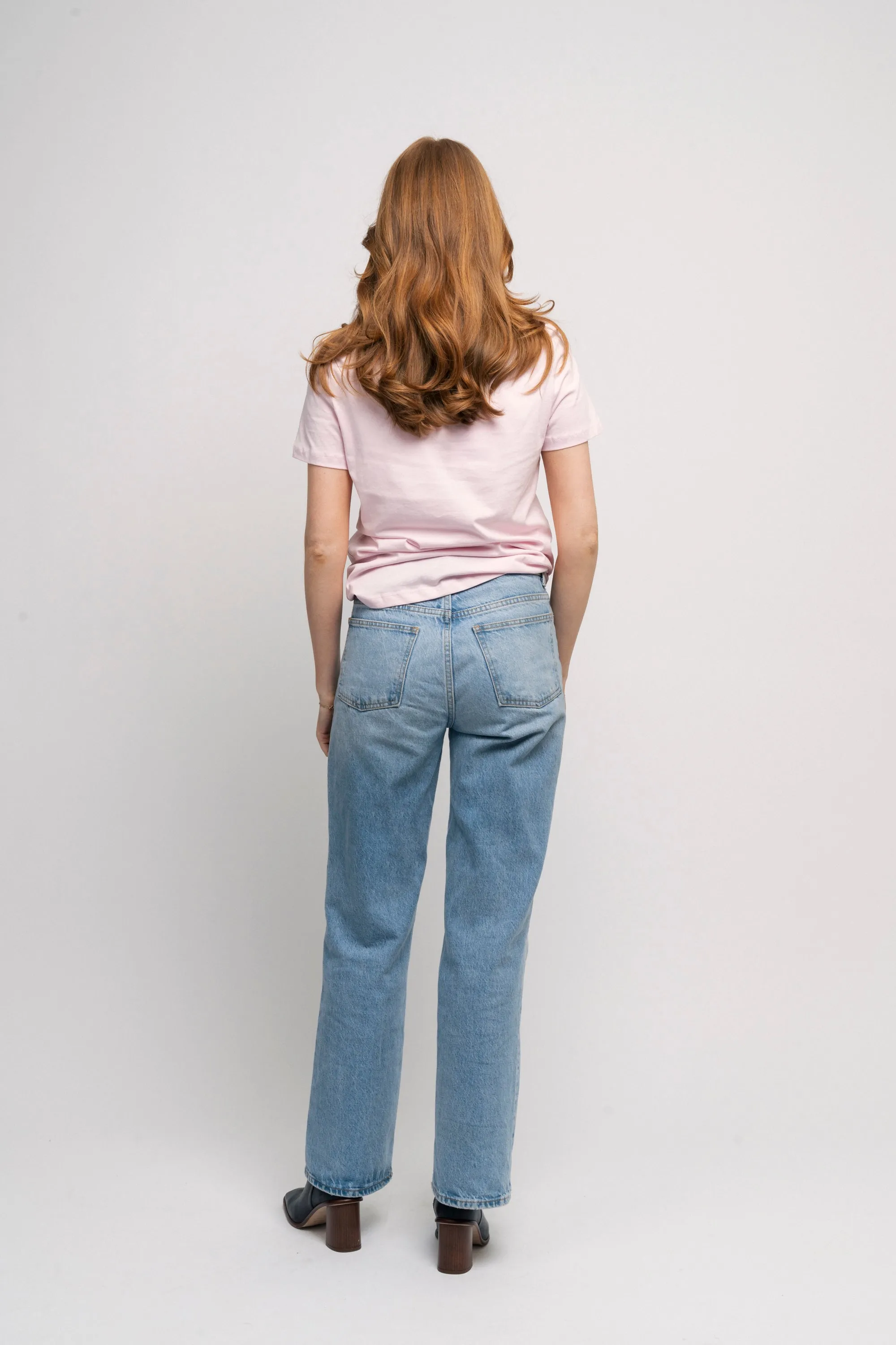 Essential Ss V-Neck Tee - Cradle Pink