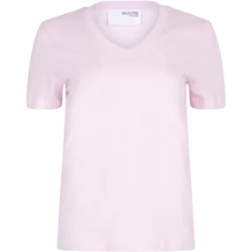 Essential Ss V-Neck Tee - Cradle Pink