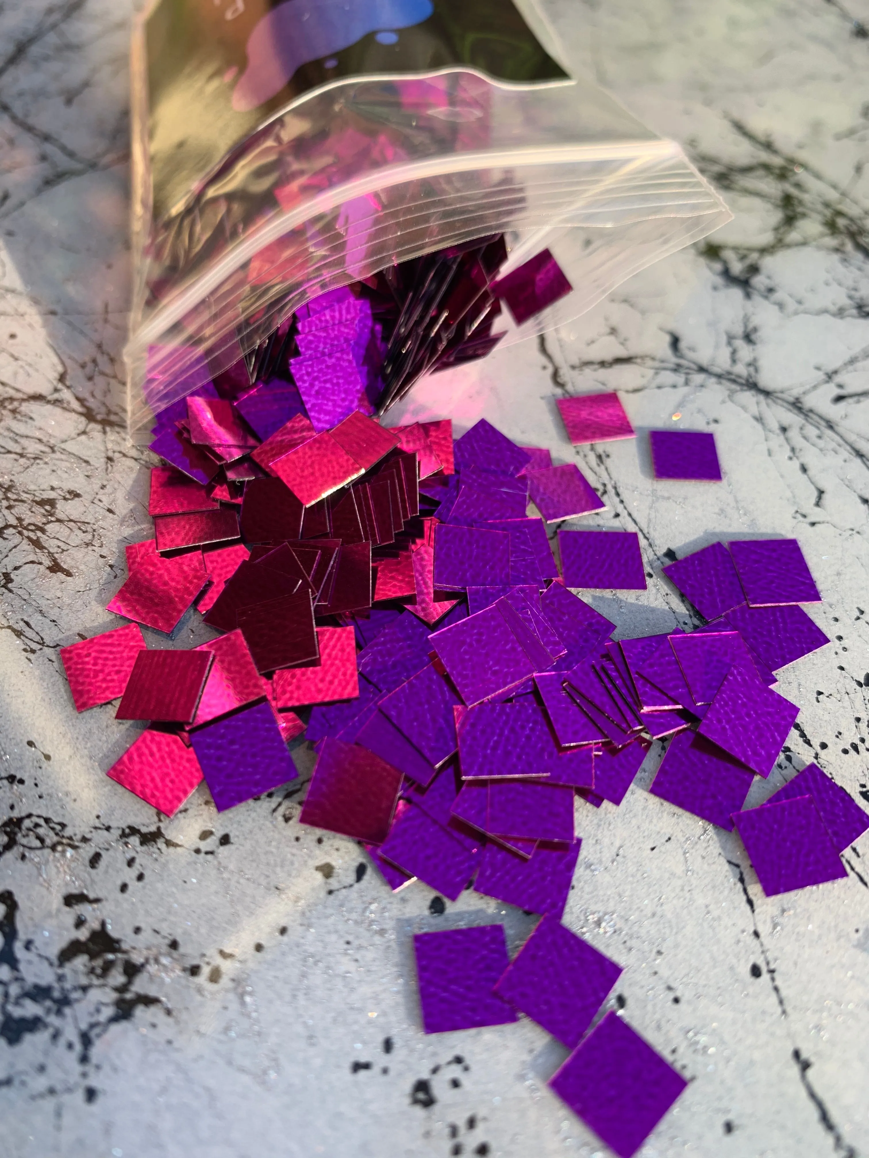 Extra Large Royal Purple Square Glitter for Resin