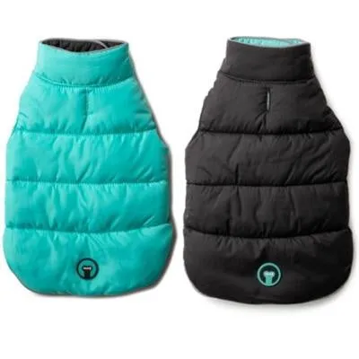 Fab Dog Reversible Puffer Black/Aqua