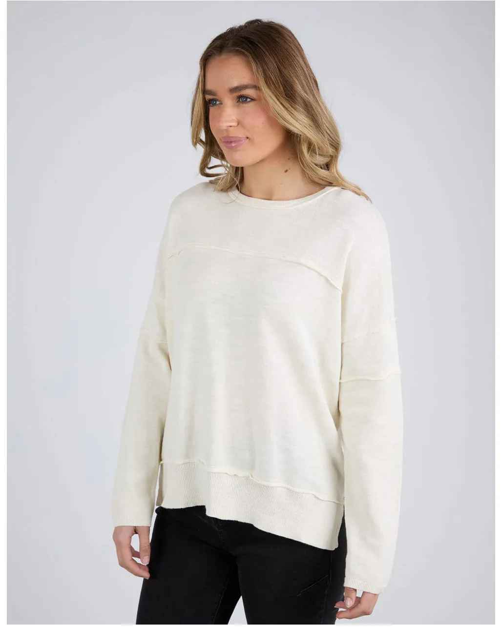 Foxwood Jayne Throw On Knit - Vintage White