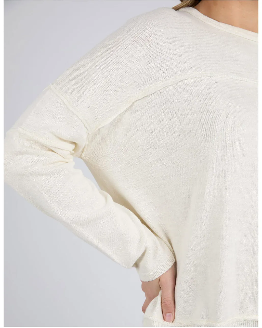 Foxwood Jayne Throw On Knit - Vintage White