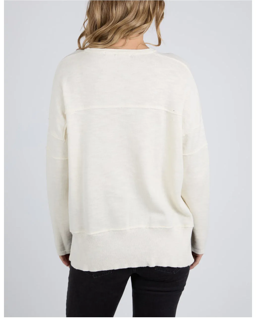 Foxwood Jayne Throw On Knit - Vintage White