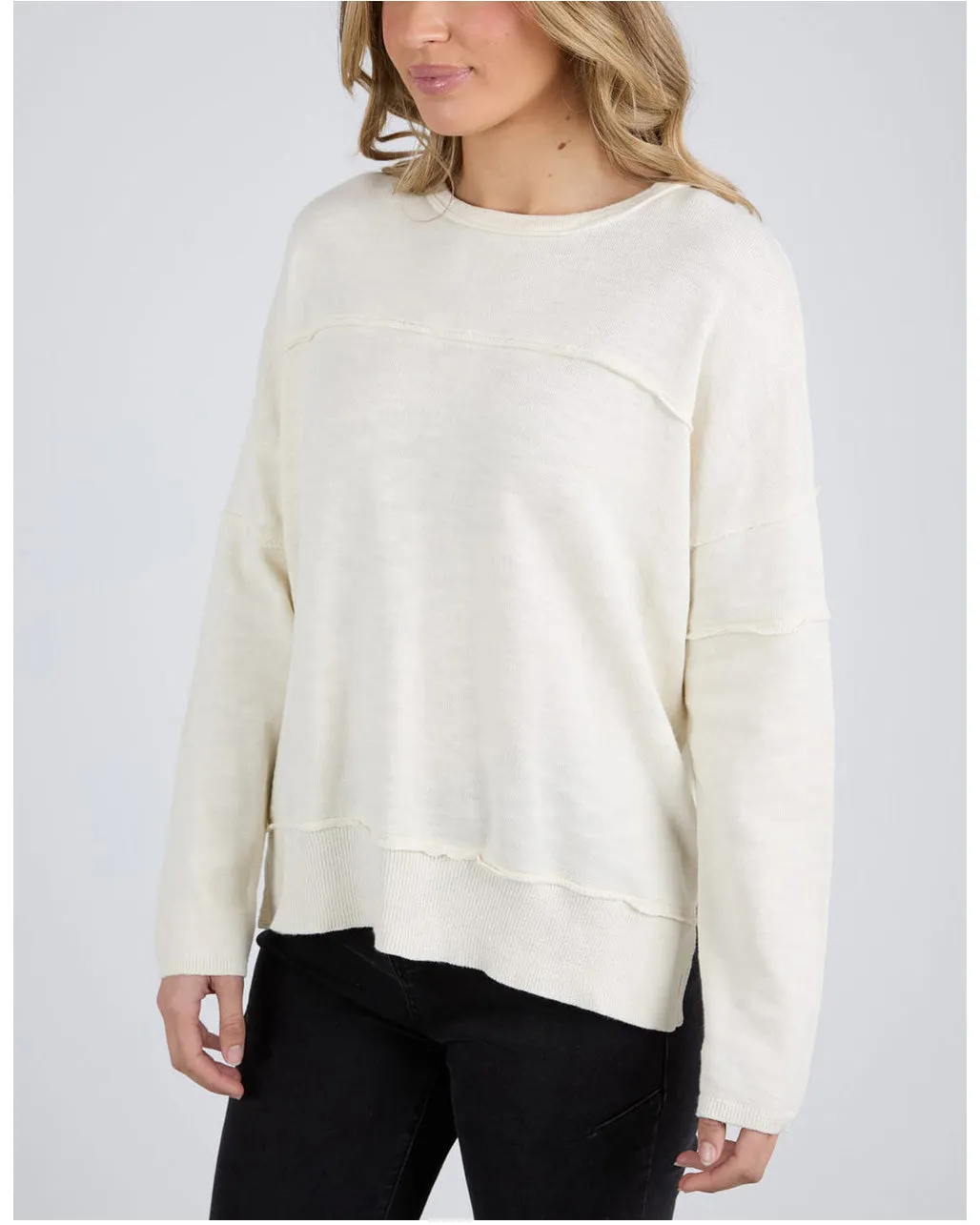 Foxwood Jayne Throw On Knit - Vintage White