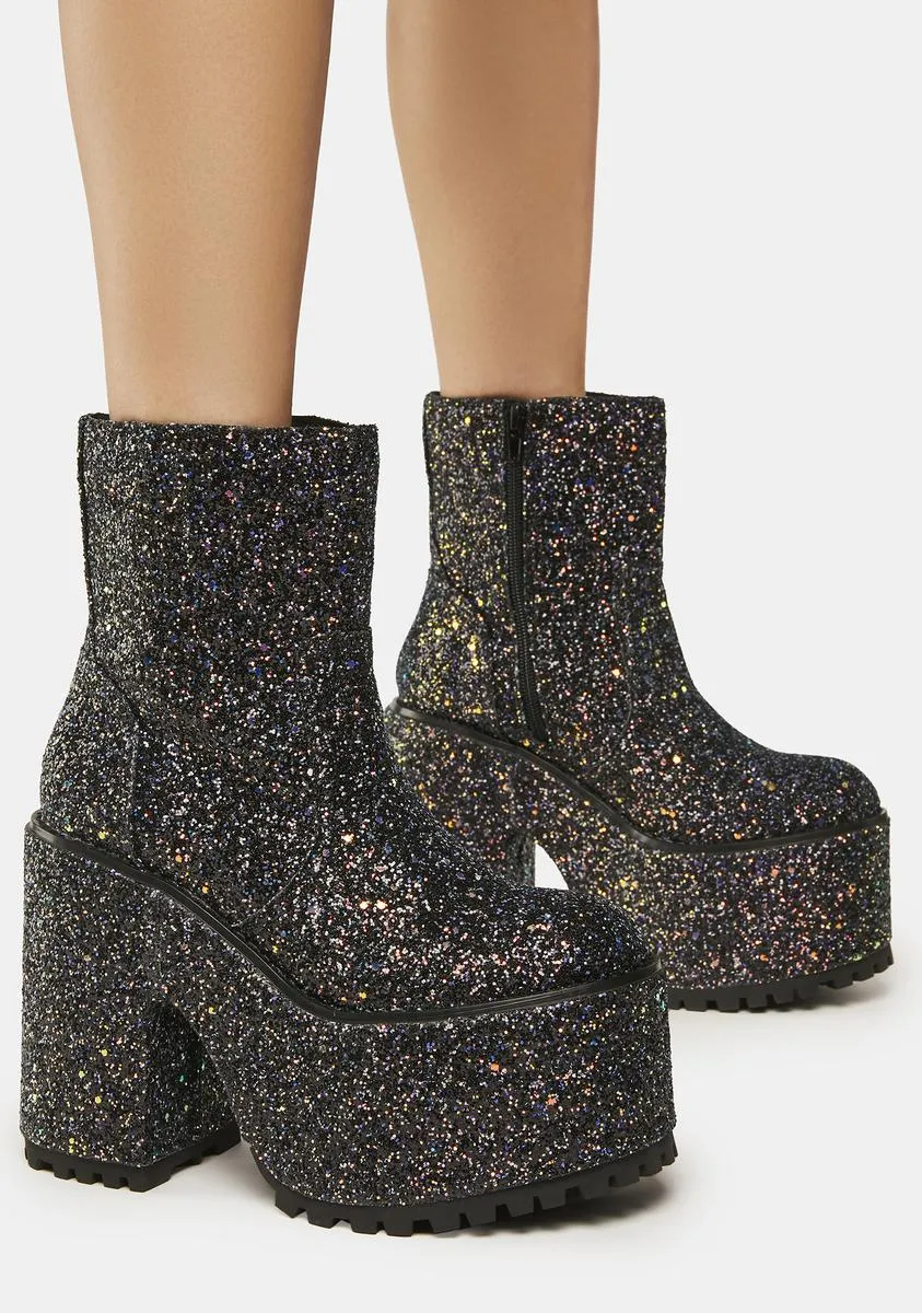 Krush Glitter Platform Boots