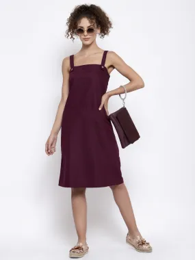 Maroon Dungree Dress