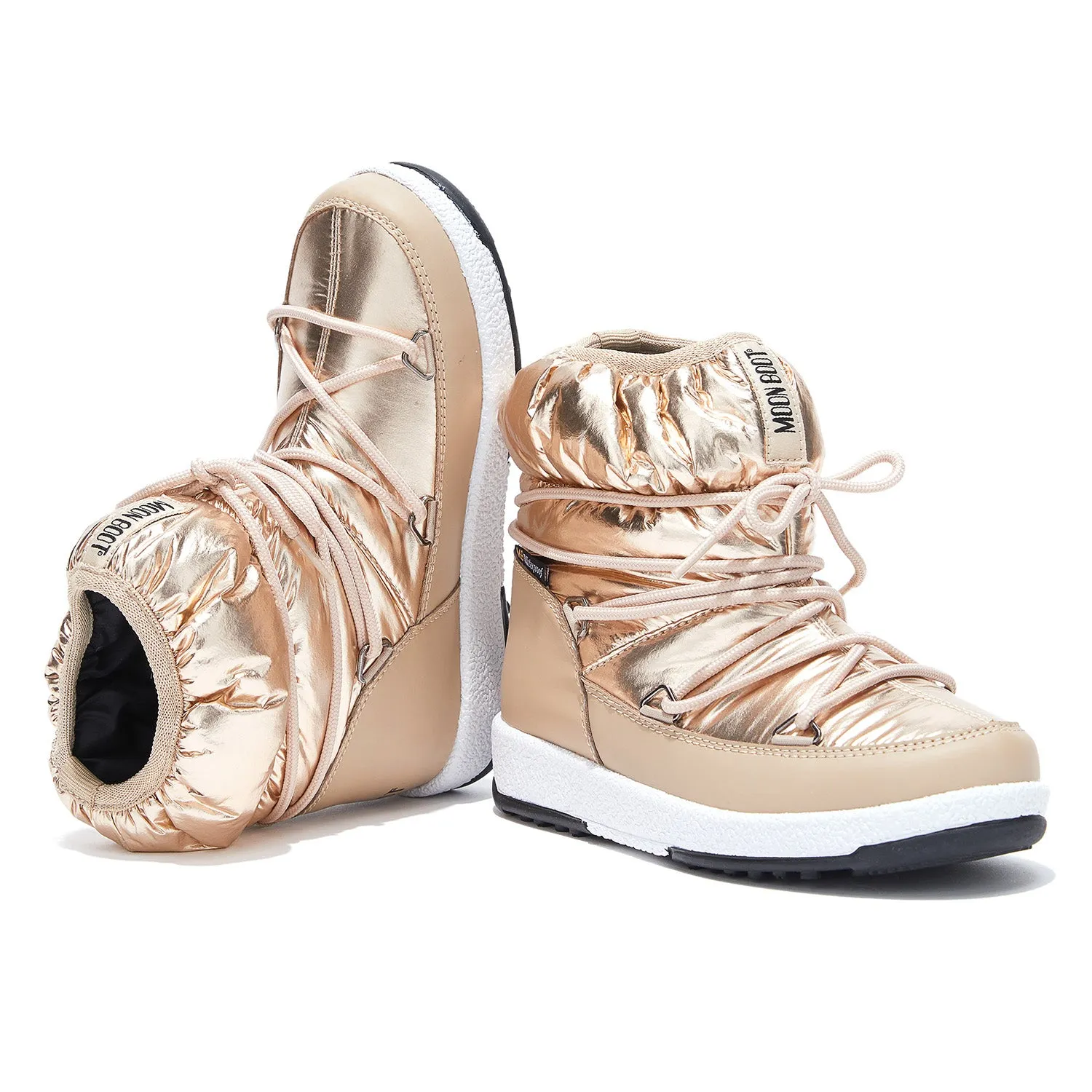 MOON BOOT Protecht Junior Low Rose Gold Nylon Boots