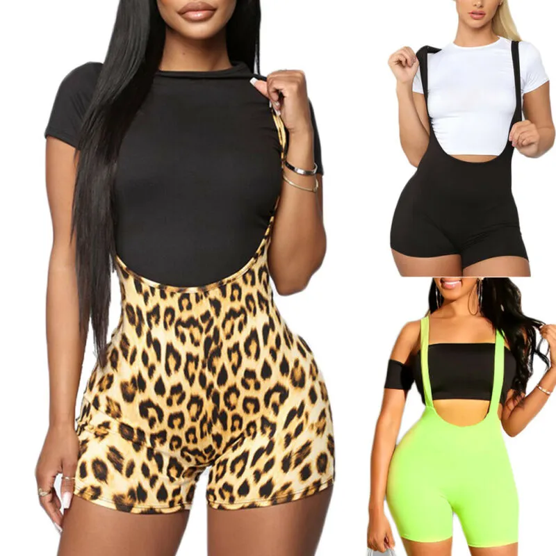 Women Jumpsuit Romper Short Pants Overalls Summer Beach Playsuit Bodycon Clubwear Bodysuit